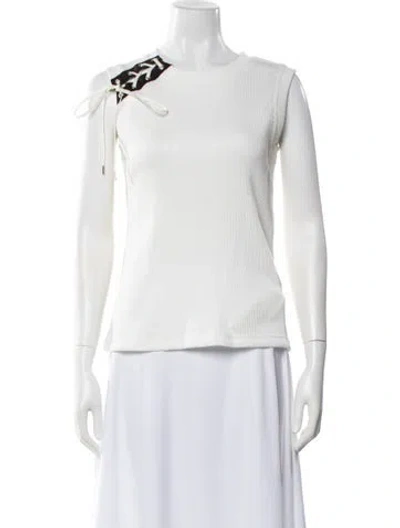 Pre-owned Adeam Bateau Neckline Sleeveless Top In White