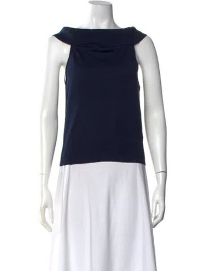 Pre-owned Adeam Bateau Neckline Sweater In Blue