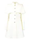 Adeam Cape-design Coat In Nude