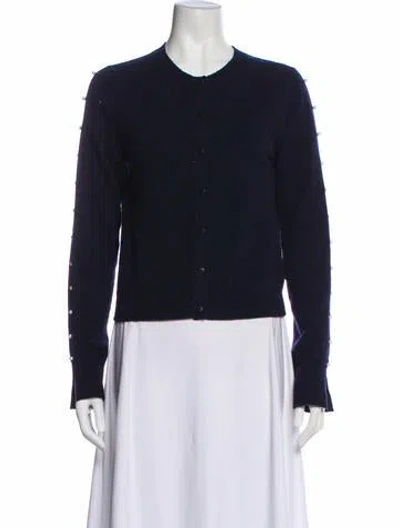 Pre-owned Adeam Cashmere Crew Neck Sweater In Blue