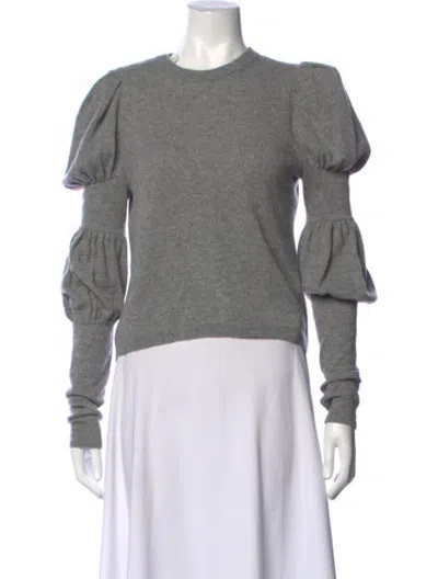 Pre-owned Adeam Cashmere Crew Neck Sweater In Grey