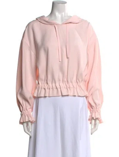 Pre-owned Adeam Crew Neck Long Sleeve Hoodie In Pink
