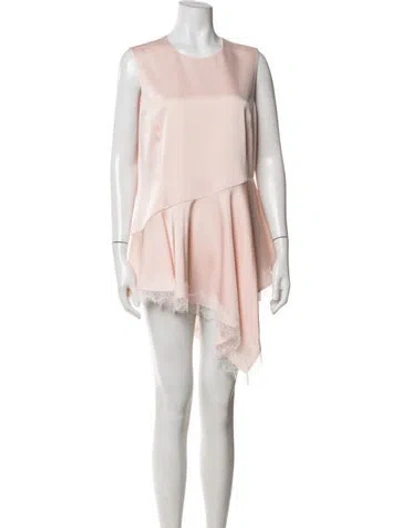 Pre-owned Adeam Crew Neck Mini Dress W/ Tags In Pink