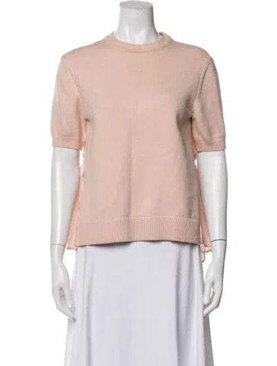 Pre-owned Adeam Crew Neck Short Sleeve Top In Neutral