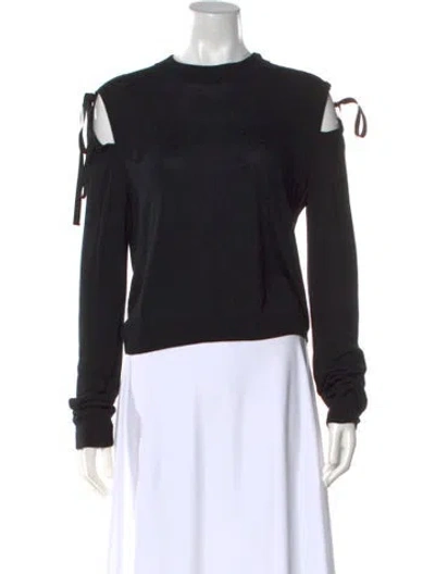 Pre-owned Adeam Crew Neck Sweater In Black