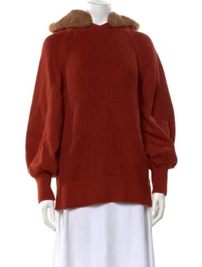 Pre-owned Adeam Crew Neck Sweater W/ Tags In Orange