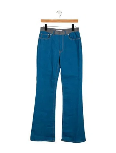 Pre-owned Adeam High-rise Wide Leg Jeans In Blue