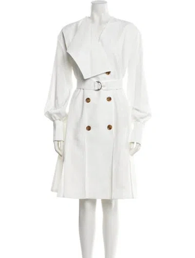 Pre-owned Adeam Knee-length Dress In White