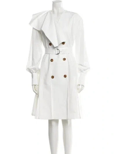 Pre-owned Adeam Knee-length Dress In White