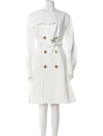 Pre-owned Adeam Knee-length Dress In White