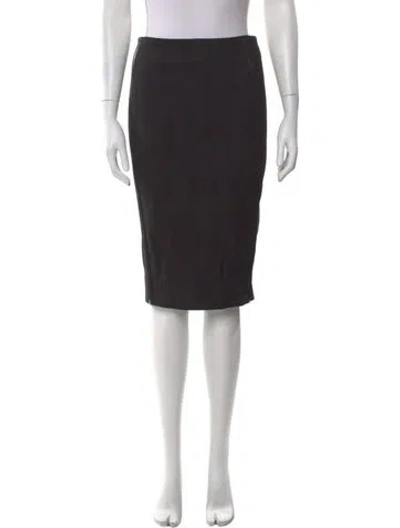 Pre-owned Adeam Lambskin Knee-length Skirt W/ Tags In Black