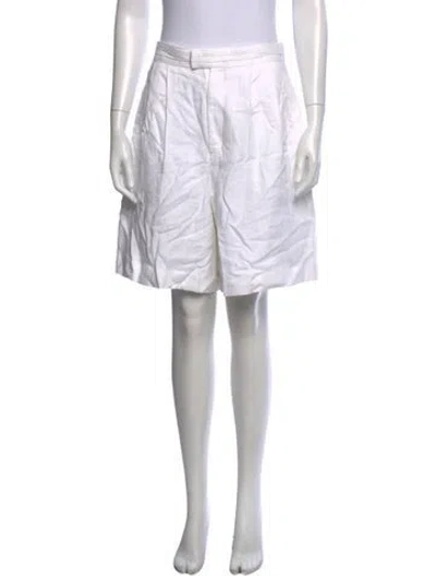 Pre-owned Adeam Linen Knee-length Shorts In Black