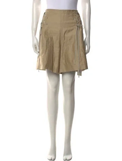 Pre-owned Adeam Linen Knee-length Shorts In Green