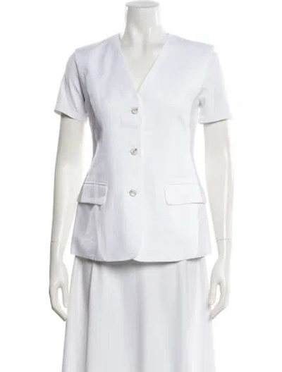 Pre-owned Adeam Linen Vest In White