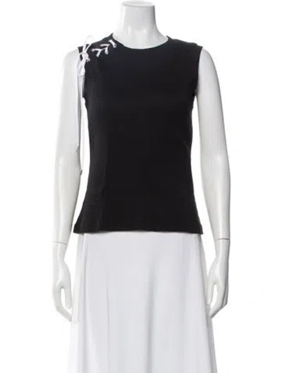 Pre-owned Adeam Long Sleeve Button-up Top In Black