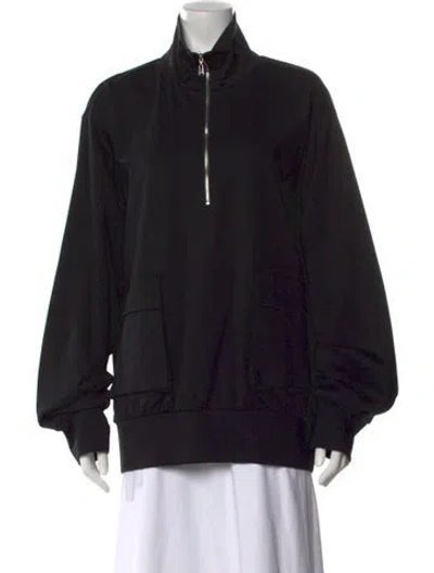 Pre-owned Adeam Long Sleeve Sweatshirt In Black