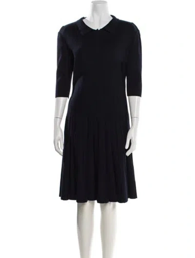 Pre-owned Adeam Midi Length Dress In Blue