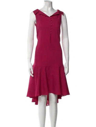 Pre-owned Adeam Midi Length Dress In Pink