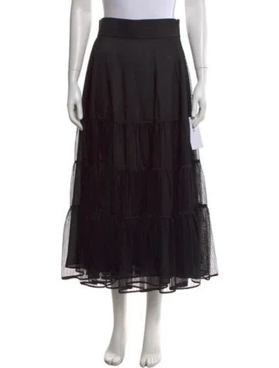 Pre-owned Adeam Midi Length Skirt In Black