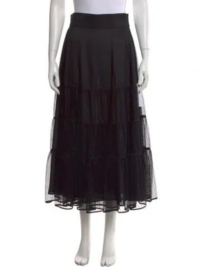 Pre-owned Adeam Midi Length Skirt In Black
