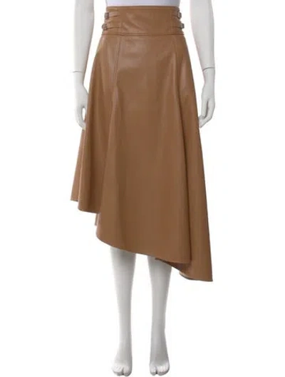 Pre-owned Adeam Midi Length Skirt In Brown
