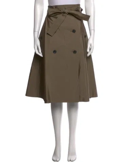 Pre-owned Adeam Midi Length Skirt In Green