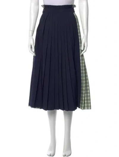 Pre-owned Adeam Midi Length Skirt W/ Tags In Blue