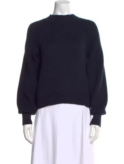 Pre-owned Adeam Mock Neck Sweater In Blue