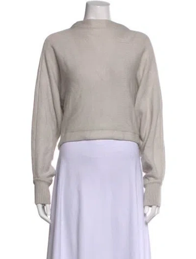 Pre-owned Adeam Mock Neck Sweater In Grey/neutrals