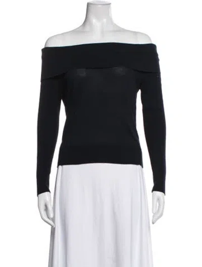 Pre-owned Adeam Off-the-shoulder Sweater In Blue