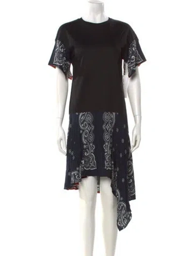 Pre-owned Adeam Printed Long Dress In Black