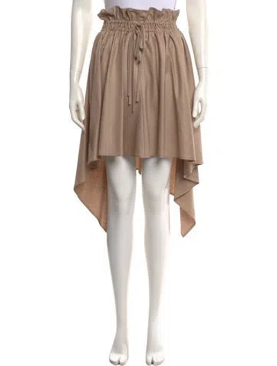 Pre-owned Adeam Ruffle Embellishment Midi Length Skirt In Neutral