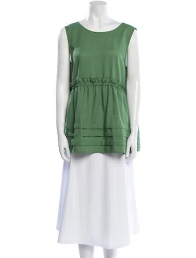 Pre-owned Adeam Scoop Neck Sleeveless Tunic In Green