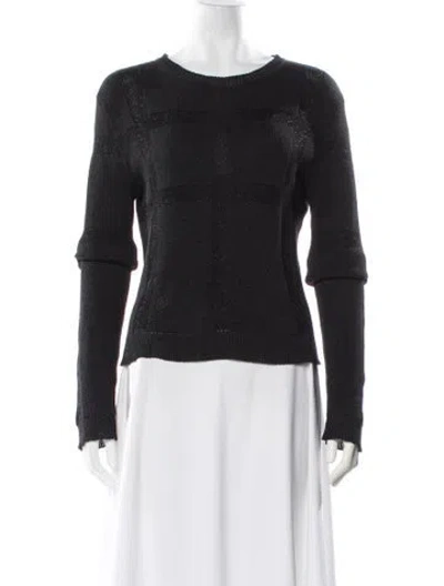 Pre-owned Adeam Scoop Neck Sweater In Black