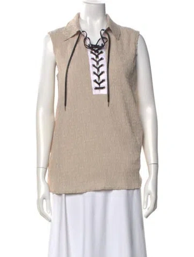Pre-owned Adeam Sleeveless Top In Neutral