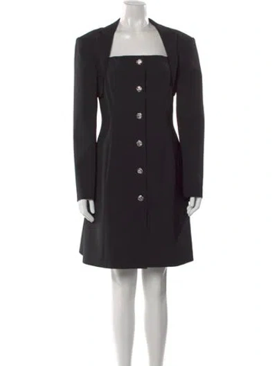 Pre-owned Adeam Square Neckline Mini Dress In Black