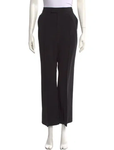 Pre-owned Adeam Straight Leg Pants In Black