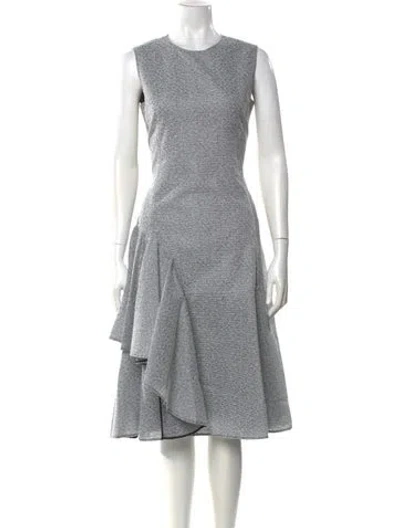 Pre-owned Adeam Striped Midi Length Dress In Multi