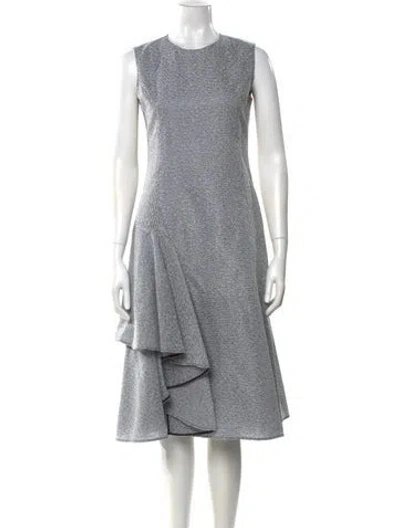 Pre-owned Adeam Striped Midi Length Dress In Multi