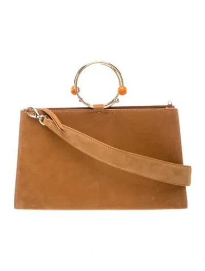 Pre-owned Adeam Suede Top Handle Bag In Brown