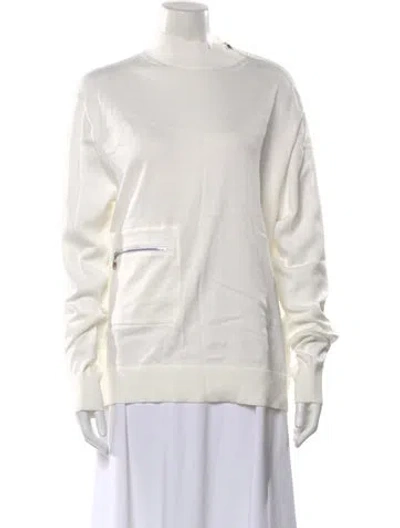 Pre-owned Adeam Turtleneck Sweater W/ Tags In White