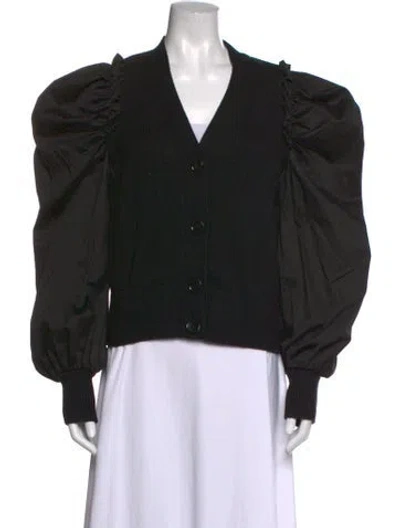 Pre-owned Adeam V-neck Sweater In Black