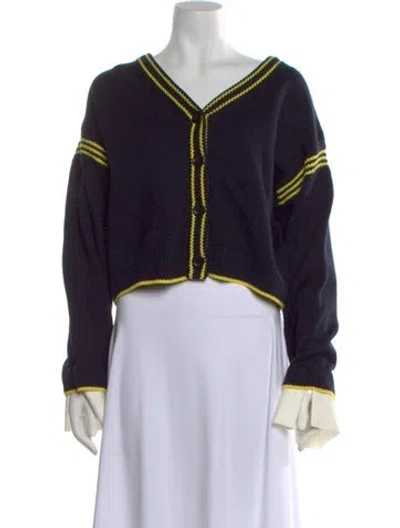 Pre-owned Adeam V-neck Sweater In Blue