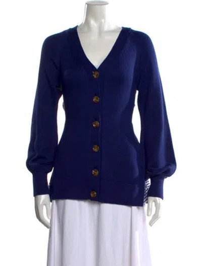 Pre-owned Adeam V-neck Sweater In Blue