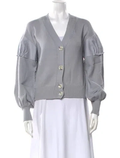 Pre-owned Adeam V-neck Sweater In Gray