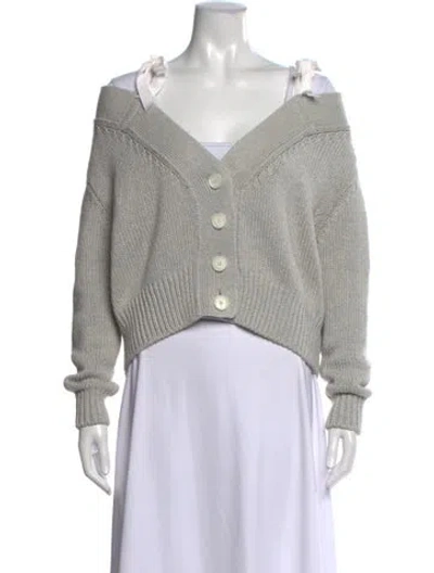 Pre-owned Adeam V-neck Sweater In Grey