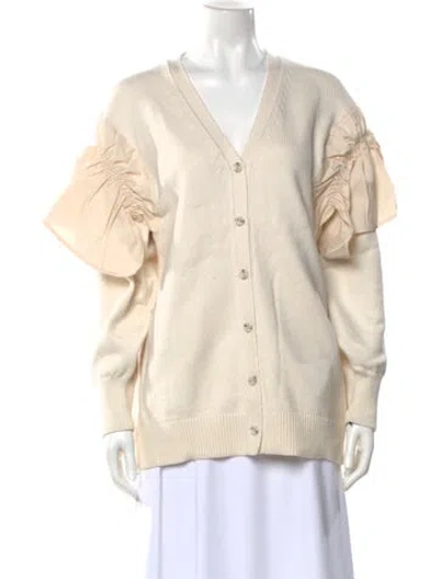 Pre-owned Adeam V-neck Sweater In Neutral