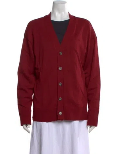 Pre-owned Adeam V-neck Sweater In Red