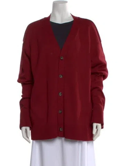 Pre-owned Adeam V-neck Sweater W/ Tags In Red