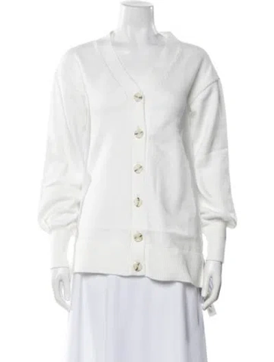 Pre-owned Adeam V-neck Sweater In White